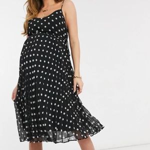 ASOS DESIGN Maternity pleated cami midi dress